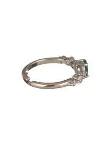 Priyaasi 92.5 Sterling Silver AD Studded Finger Ring