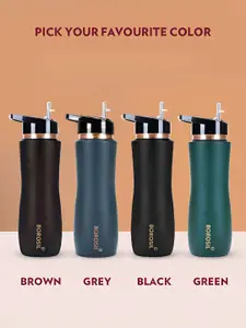 BOROSIL Black & Green 4 Pieces Copper Sipper Water Bottle 750ml Each