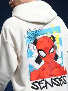 HIGHLANDER Marvel Spider Man Men Oversized Drop Shoulder Hoodie Sweatshirt