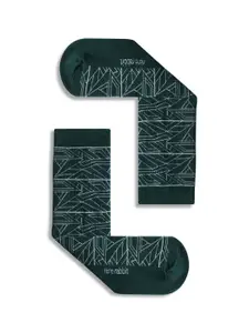 RARE RABBIT Men Sync Dark Green Ankle-Length Socks