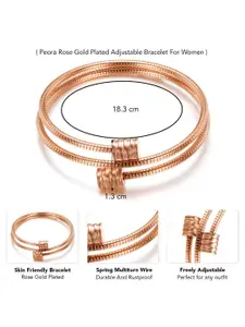 Peora Antique Rose Gold-Plated Skin Friendly Adjustable Multistrand Bracelet