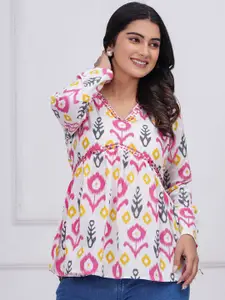 PINGAKSH Embroidered Cotton Kurti