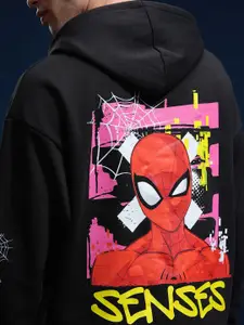 HIGHLANDER Marvel Spider Man Men Oversized Drop Shoulder Hoodie Sweatshirt