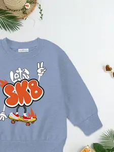 FOREVER FRIDAY Boys Round Neck Cotton Sweatshirt