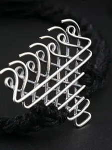 House of Aadyaa Women 925 sterling Silver Wraparound Bracelet