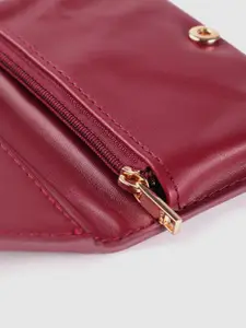 MANGO Women Animal Skin Textured Two Fold Wallet