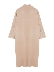 Trendyol Women Shawl Collar Longline Front-Open Sweater