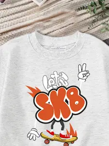 FOREVER FRIDAY Boys Printed Pure Cotton Sweatshirt