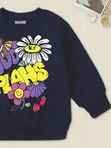 FOREVER FRIDAY Girls Printed Pure Cotton Sweatshirt