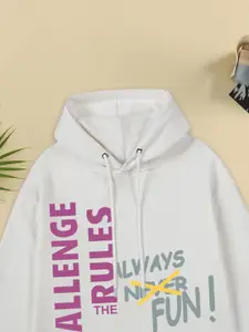 FOREVER FRIDAY Boys Printed Pure Cotton Hooded Sweatshirt