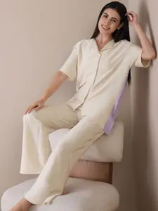 Sweet Dreams Women Colourblocked Night suit