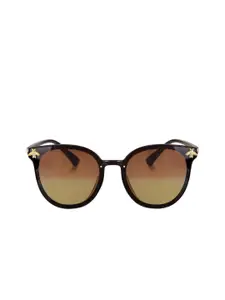 Dervin Women Round Sunglasses with UV Protected Lens DRVN384-Brown