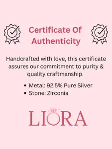 LIORA 925 Silver Jewellery Sterling Silver Gold-Plated Chain With Solitaire Pendant