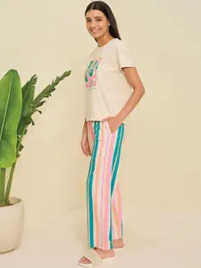 Sweet Dreams Women Printed Pure Cotton Night Suit