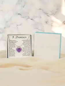 Mesmerize Heart Shaped Pendant with 9 Promises Card