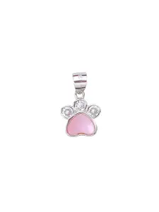 Taraash 925 Sterling Silver-Plated Heart Shaped Pendant With Chain