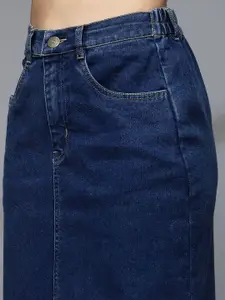 plusS Women Straight Midi Skirt