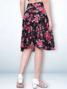 Jinfo Women Floral Printed Above Knee Skirt