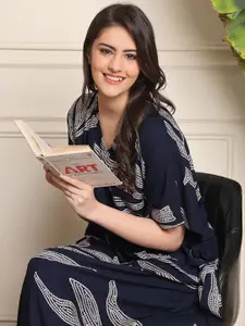 Claura Printed Maxi Nightdress