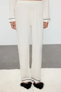 Trendyol Women Lapel Collar Night suit