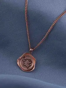 PALMONAS 18K Rose Gold-Plated Stainless Steel Elephant Pendant With Chain