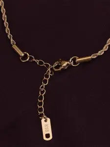 PALMONAS 18K Gold-Plated Stainless Steel Enamel Pendant With Chain