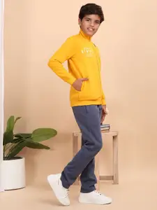 Sweet Dreams Boys Printed Mock Collar Mid-Rise Tracksuit