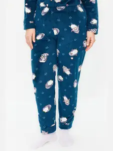 Trendyol Printed Lapel Collar Night Suits