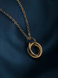 PALMONAS 18K Gold-Plated Stainless Steel Everlasting Pendant With Chain