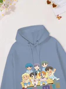 FOREVER FRIDAY Boys Printed Cotton Hooded Sweatshirt