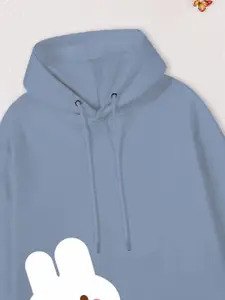 FOREVER FRIDAY Girls Graphic Printed Hooded Cotton Sweatshirt