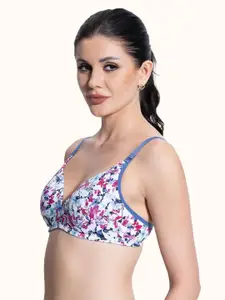 VStar Women Plunge Floral  Medium Coverage Lightly Padded