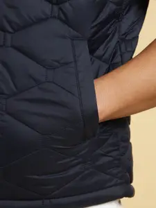 Allen Solly Men Stand Collar Solid Casual Padded Jacket