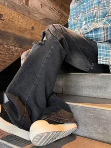 StyleCast x Revolte Men Relaxed Fit Slash Knee Jeans