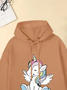 FOREVER FRIDAY Girls Printed Hooded Fleece Sweatshirt