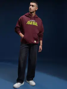 HIGHLANDER Men Rick & Morty Oversized Drop Shoulder Hoodie Sweatshirt