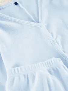 Trendyol V-Neck Long Sleeves Night Suit