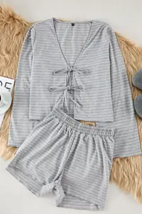 Trendyol Women Striped Night suit