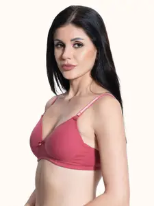 VStar Medium Coverage Lightly Padded T-shirt Bra with Flexi-Grip Straps & Back Closure