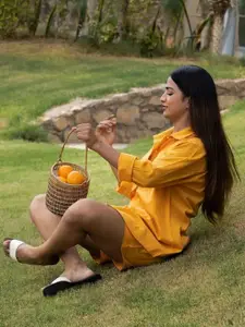 Moda Rapido Shirt Collar Cotton Shirt With Shorts