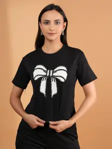 BAESD Self Design Round Neck Pure Cotton Top & Trousers