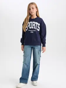 DeFacto Girls Typography Printed Pullover