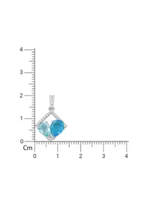 GIVA Rhodium-Plated Contemporary Pendants with Chains