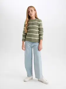 DeFacto Girls Striped Pullover
