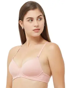 Soie Semi Medium Coverage Padded Non Wired T-shirt Bra with Detachable Straps PACK OF 2