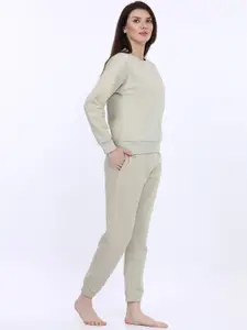 MAYSIXTY Women Round Neck Top & Trousers Night Suits