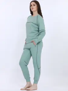 MAYSIXTY Women Round Neck Top & Trousers Nightsuits