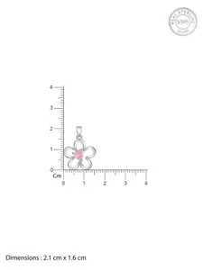 GIVA Rhodium-Plated Floral Pendants with Chains