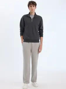 DeFacto Men Mock Collar Pullover Sweater