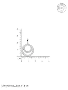 GIVA Rhodium-Plated Circular Pendants with Chains